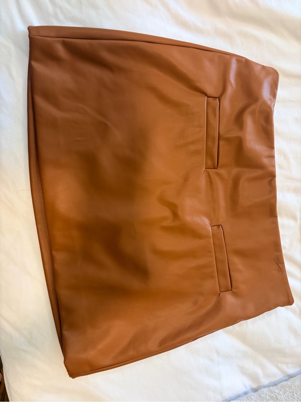 a new day Cognac Faux-Leather Mini Skirt